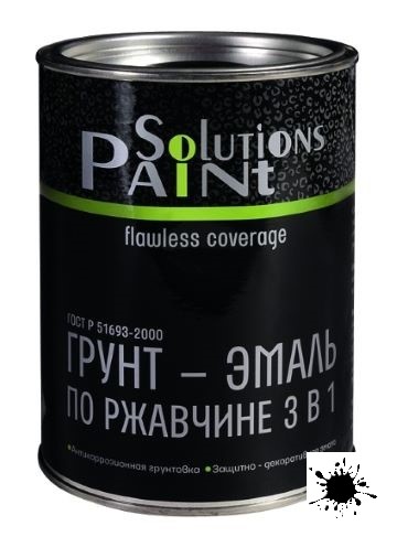Грунт-эмаль по ржавчине 3 в 1 Paint Solutions 2,7 кг, черная